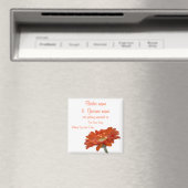 Mariage Enregistrer La Date Magnet Orange Daisy Ge (In Situ (Lave-vaisselle))