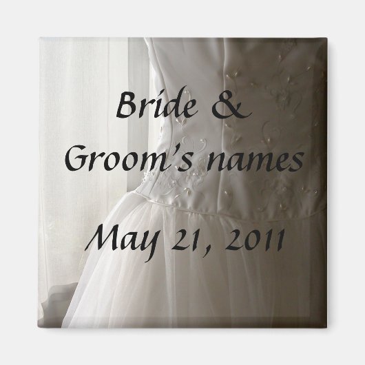 Mariage Enregistrer la date magnets (Devant)