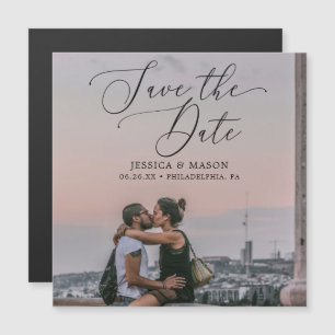Mariage Enregistrer la date Magnets avec photo