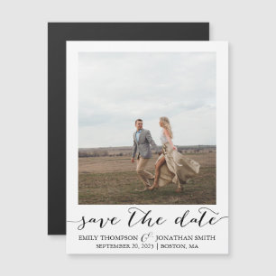Mariage Enregistrer la date Magnets avec une seule