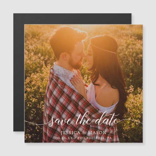 Mariage Enregistrer La Date Magnets - Enregistrer  (Devant / Derrière)