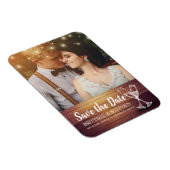 Mariage Enregistrer La Date Photo Magnet Champagne (Côté Droit)