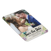 Mariage Enregistrer La Date Photo Magnet Succulent (Côté Droit)