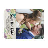 Mariage Enregistrer La Date Photo Magnet Succulent (Horizontal)