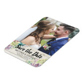 Mariage Enregistrer La Date Photo Magnet Succulent (Côté Gauche)
