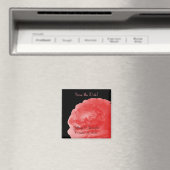Mariage Enregistrer la date Rose de corail Magnet (In Situ (Lave-vaisselle))