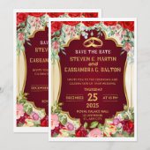Mariage Enregistrer les cartes de dates (Devant / Derrière)