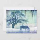 Mariage équestre bleu RSVP (Dos)