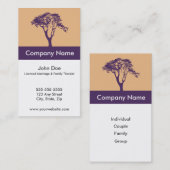 Mariage et carte de visite de thérapeute de (Devant / Derrière)