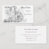 Mariage et Carte de visite du gestionnaire d'événe (Devant / Derrière)
