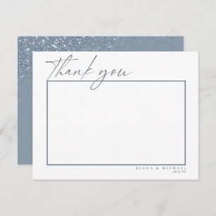 Mariage étincelant Merci Dusty Blue ID889