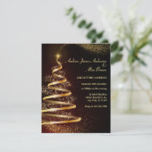 Mariage étinceler arbre de Noël Invitation (Debout devant)