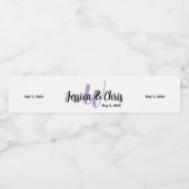 Mariage Étiquette à bouteille d'eau 001 (Étiquettes simples)