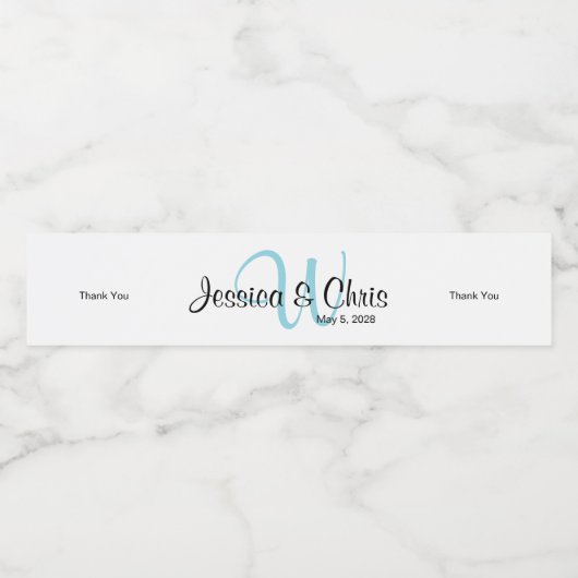 Mariage Étiquette à bouteille d'eau 005 (Étiquettes simples)