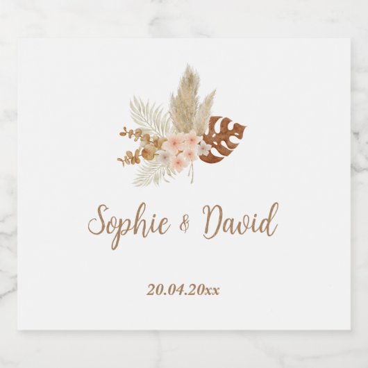 Mariage Étiquette chic Bohemian (Étiquettes simples)