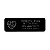 Mariage Étiquette de adresse (Devant)
