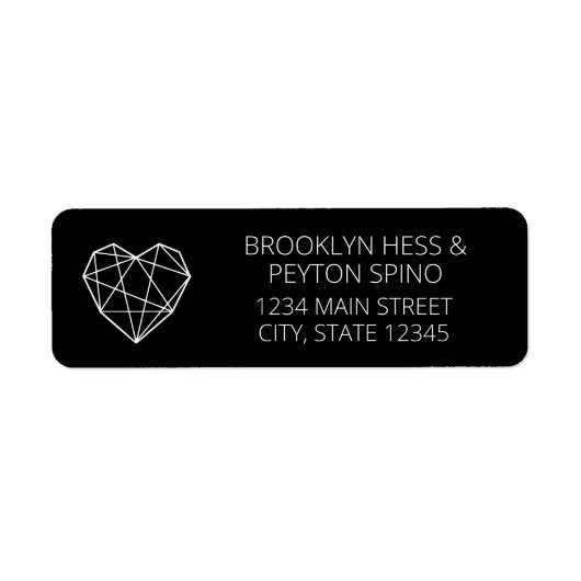 Mariage Étiquette de adresse (Devant)