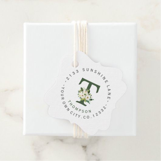 Mariage Étiquette de adresse circulaire blanc chic (En situation)