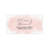 Mariage Étiquette de adresse de lavage de cache d' (Devant)