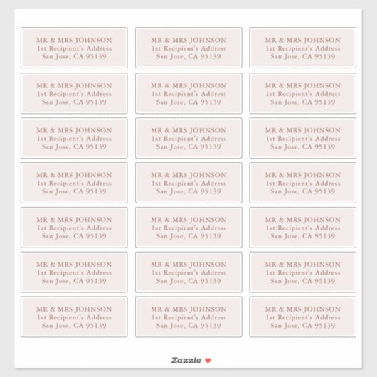 Mariage Étiquette de adresse invité 21 Adresse dif (Feuille)