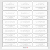 Mariage Étiquette de adresse invité 30 adresses di (Feuille)