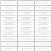 Mariage Étiquette de adresse invité 30 adresses di (Devant)