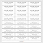 Mariage Étiquette de adresse invité 30 adresses sé (Feuille)