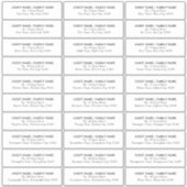 Mariage Étiquette de adresse invité 30 adresses sé (Devant)