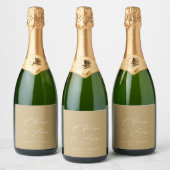 Mariage  Étiquette de bouteille de champagne (Bouteilles)