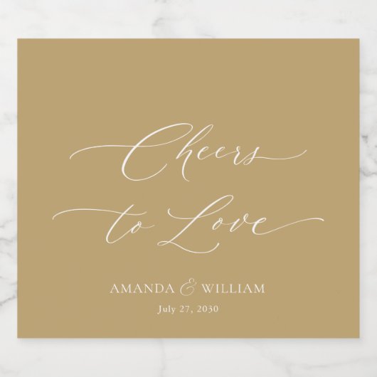 Mariage  Étiquette de bouteille de champagne (Étiquettes simples)