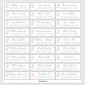 Mariage Étiquettes de adresse invités (Feuille)