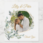 Mariage, Étiquettes de bouteilles de vin, sur mesu (Étiquettes simples)