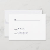 Mariage étoile d'argent bleu RSVP (Dos)