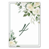 Mariage Eucalyptus Fleurs blanches Numéro de table (Dos)