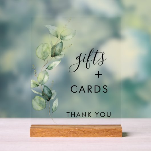 Mariage Eucalyptus Green Script Cadeaux et Cartes (Neutre)