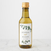 Mariage Eucalyptus Mini Étiquettes de vin (Devant)