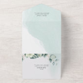 Mariage Eucalyptus Sage All in One Invitation (Dehors)