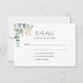 Mariage eucalyptus verdure botanique RSVP (Devant)