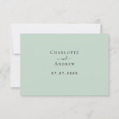 Mariage eucalyptus verdure botanique RSVP (Dos)