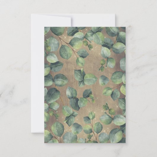 Mariage Eucalyptus Verdure RSVP (Dos)