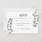 Mariage Eucalyptus vert RSVP (Devant)