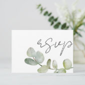 Mariage Eucalyptus Vert Sage Rustique RSVP (Debout devant)