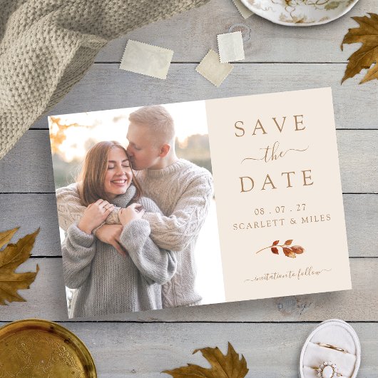 Mariage Faire-Part de Date de Sauvegarde de Feuill
