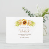 Mariage Faire-part Tournesol Peint Rustique (Debout devant)