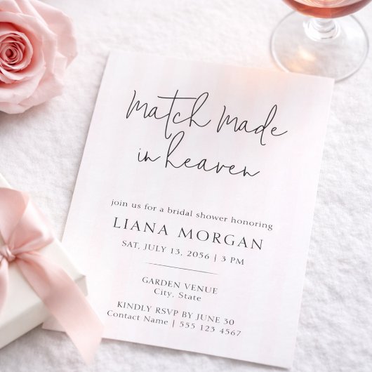 Mariage fait au Ciel Élégant Faire-part de Fête de