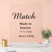 Mariage fait au ciel nom date simple calligraphie (Mariage)
