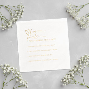 Mariage Faits Amusants Calligraphie Écriture Dorée