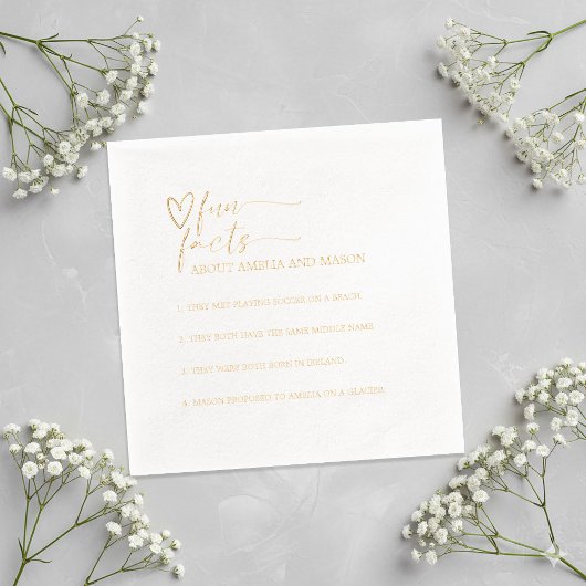 Mariage Faits Amusants Calligraphie Écriture Dorée