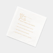 Mariage Faits Amusants Calligraphie Écriture Dorée (Gauche)