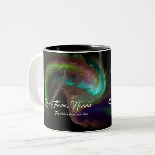 Mariage Famille monogrammée Coffee Mugs (Devant gauche)